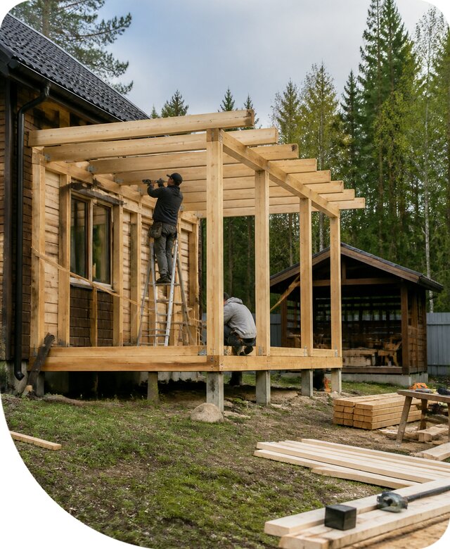 Строительство пристроек и построек на участке в Сарове